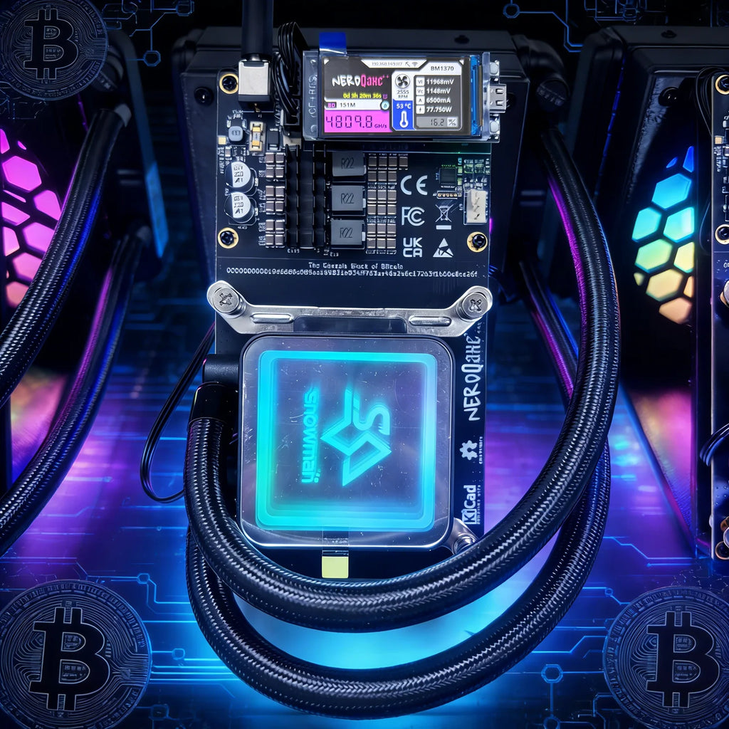 NerdQaxe++ Hydro Bitcoin Miner 6TH/s CE FCC Certification Liquid-Cooled Bitcoin Miner with 4*BM1370 ASIC Chips