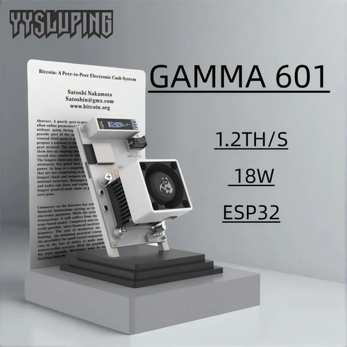 2026 Latest Bitaxe Gamma 601 - 1.5th/s 25W Open Source Bitcoin Miner With Power Supply