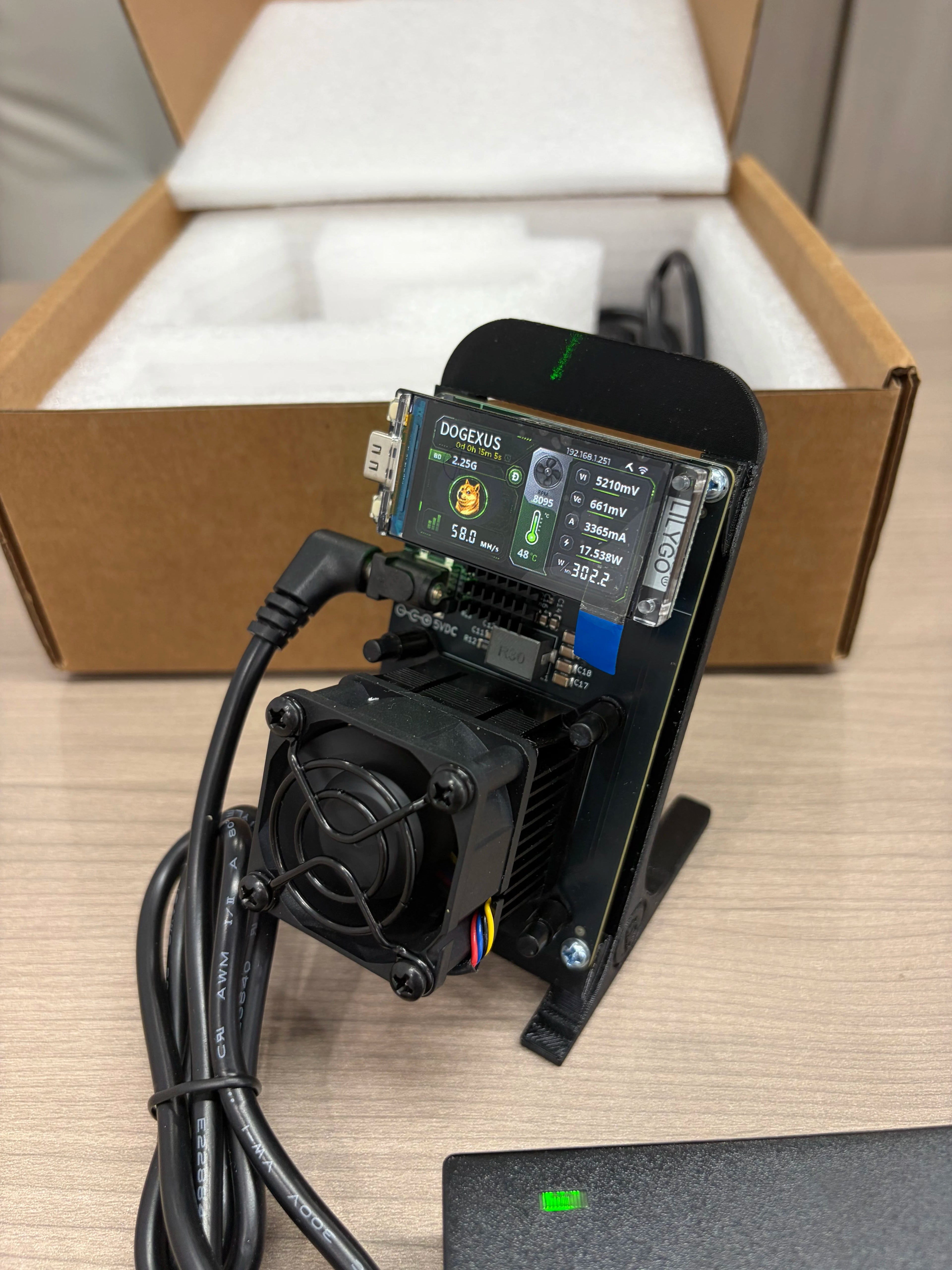 The DOGEXUS - DX01 60MH/s Solo Miner - 19watts