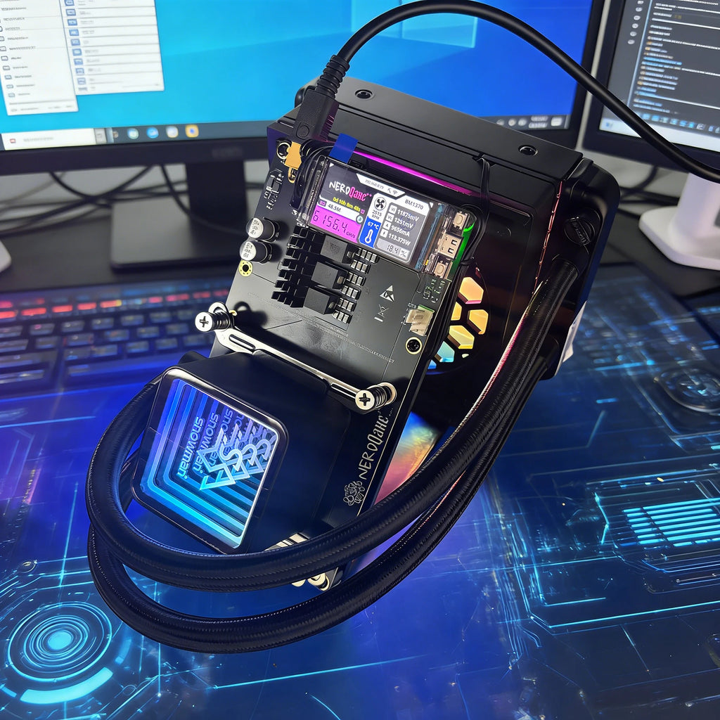 NerdQaxe++ Hydro Bitcoin Miner 6TH/s CE FCC Certification Liquid-Cooled Bitcoin Miner with 4*BM1370 ASIC Chips