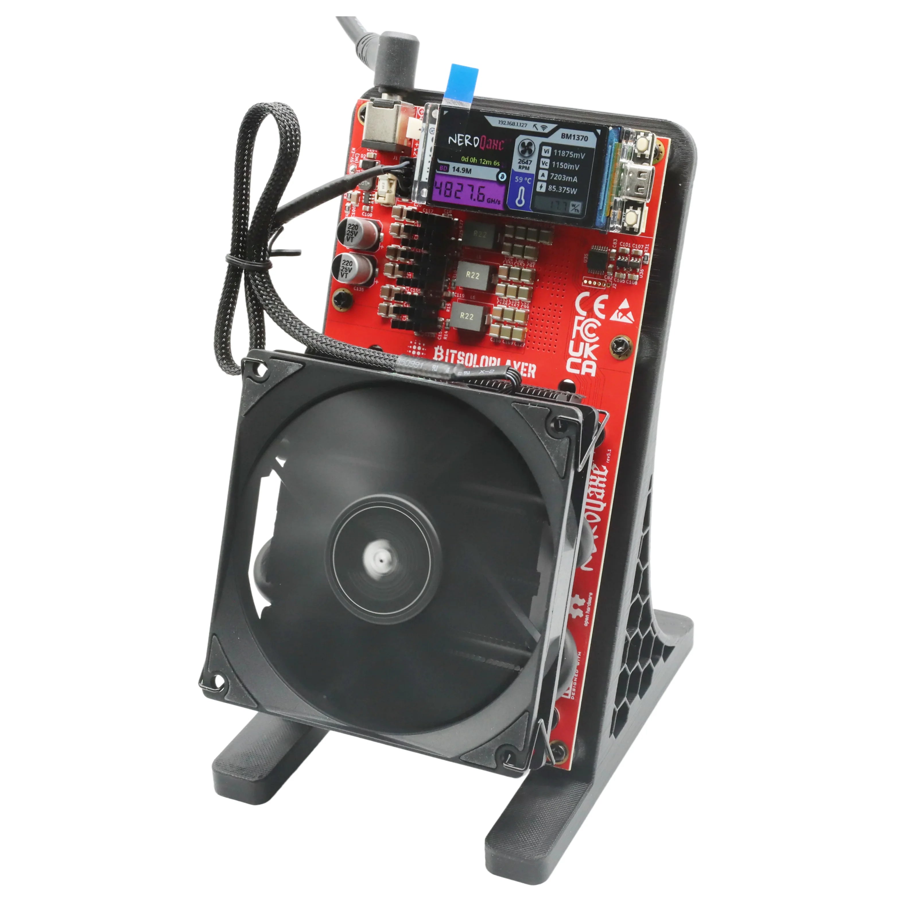 Limited Edition 49ers RED NerdQaxe++ 4.8Th/s Bitcoin Miner BM1370 Chip Solo BTC 2.4G WiFi Open-Source BTC Mining Machine